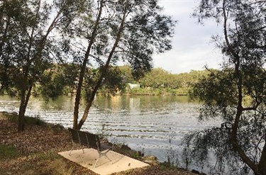Cunninghams Reach bench on the river