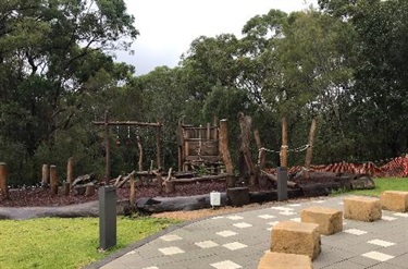 Mindarie Park timber playground wide angle