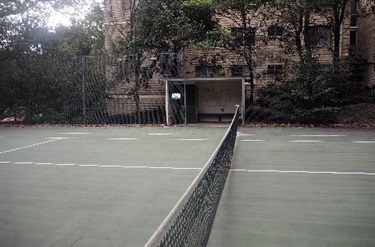 Tennis net and shelter