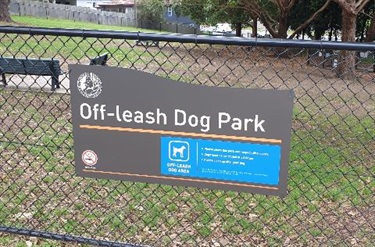 Turrumburra Park dog park sign