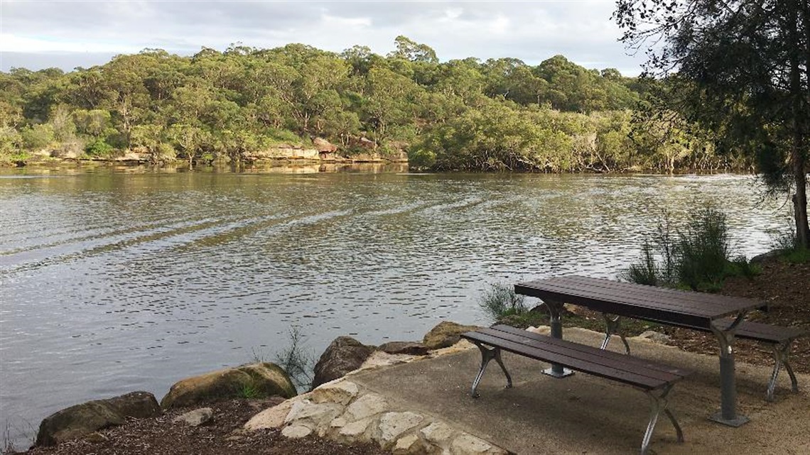 Cunninghams Reach picnic setting on the river