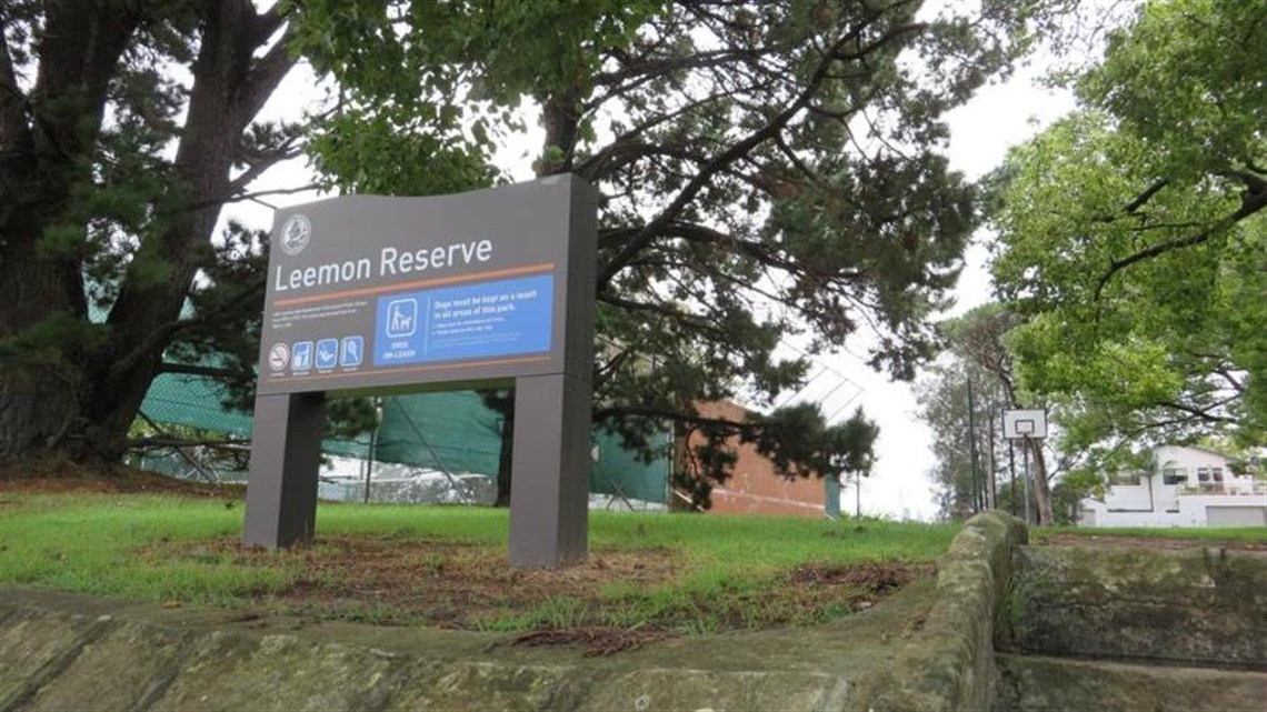 Leemon Reserve with informational sign