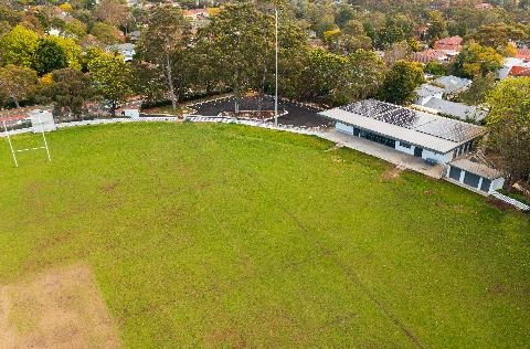 Aerial view of the oval