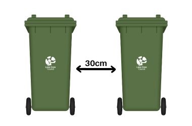 distance between bins