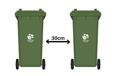 distance between bins