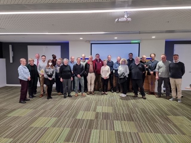 A group photo in the Terrace Function Room of local residents as part of the community stakeholder workshop