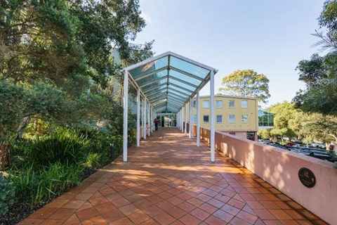 Lane Cove Council Civic Centre from the entrance 