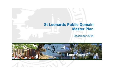 St Leonards Public Domain Master Plan Cover Page