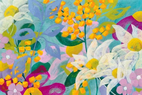 Festival artwork by Ros Gervay. Acrylic on paper. 